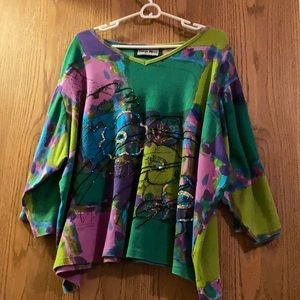 Cute multicolored sequined top